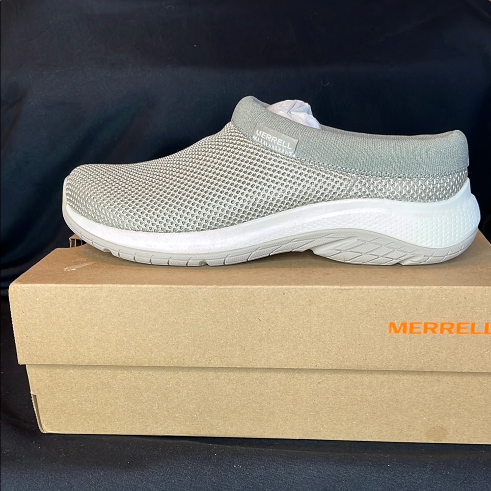 Merrell Gray Loafers Slip-Ons with Cushioned Sole